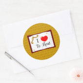 I Liebe zum Lesen Runder Aufkleber (Umschlag)