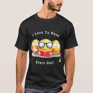 I Liebe zum Lesen von Büchern T-Shirt