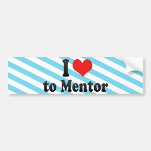 I Liebe zum Mentor Autoaufkleber