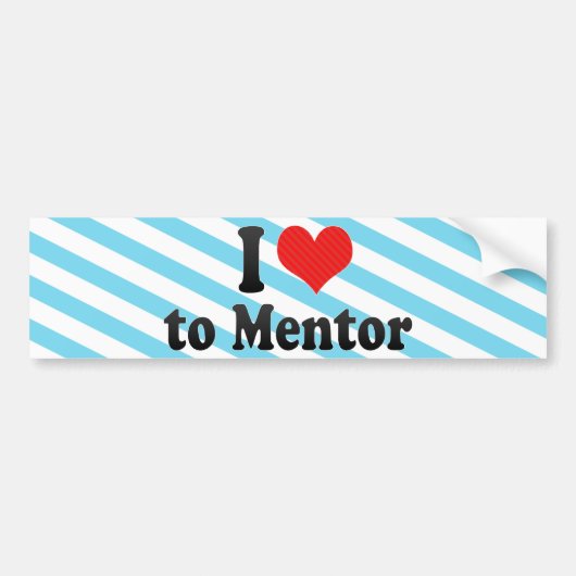 I Liebe zum Mentor Autoaufkleber (Vorne)