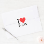 I Liebe zum Rex Quadratischer Aufkleber (Umschlag)