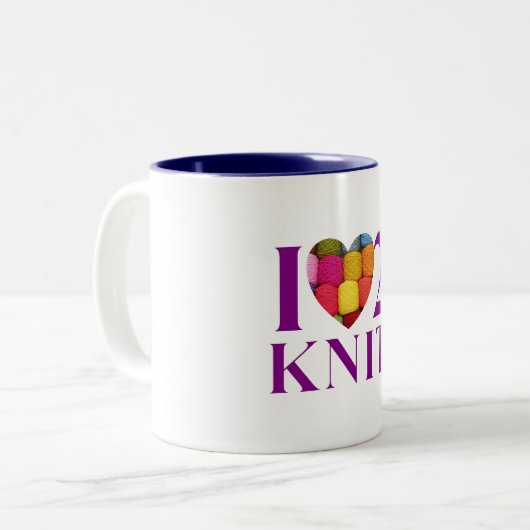 I Liebe zum Strick - Tasse (Vorderseite Links)