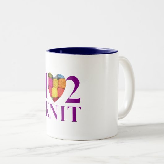 I Liebe zum Strick - Tasse (VorderseiteRechts)