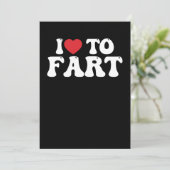 I Liebe zur Furz Einladung (Stehend Vorderseite)