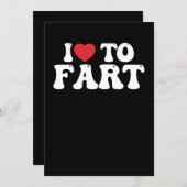 I Liebe zur Furz Einladung (Vorne/Hinten)