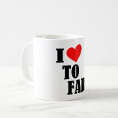 I Liebe zur Furz-klassischen weißen Tasse (Vorderseite Links)