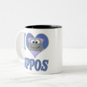 I LIEBE ZWEIFARBIGE TASSE (Vorderseite Links)