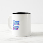 I LIEBE ZWEIFARBIGE TASSE (Vorderseite Links)