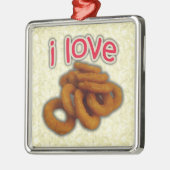 I Liebe-Zwiebel-Ringe Silbernes Ornament (Links)