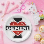 I Liebe-Zwillinge Pappteller (Party)