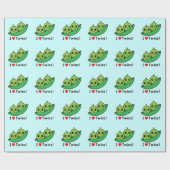 I Liebe-Zwillinge: Zwei Erbsen in einer Hülse Geschenkpapier (Flach)