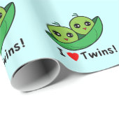 I Liebe-Zwillinge: Zwei Erbsen in einer Hülse Geschenkpapier (Rolleneckpunkt)