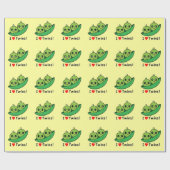 I Liebe-Zwillinge: Zwei Erbsen in einer Hülse Geschenkpapier (Flach)