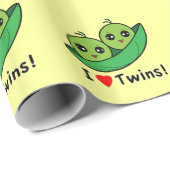 I Liebe-Zwillinge: Zwei Erbsen in einer Hülse Geschenkpapier (Rolleneckpunkt)