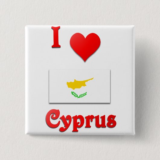 I Liebe Zypern Button (Vorderseite)