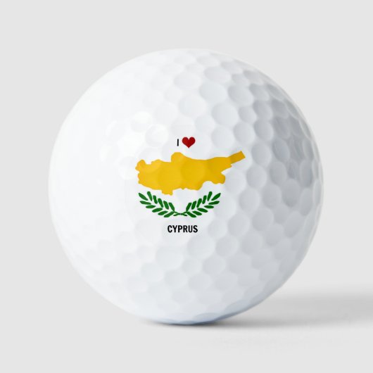 I Liebe Zypern Golfball (Vorderseite)