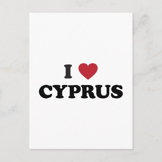 I Liebe Zypern Postkarte (Vorderseite)