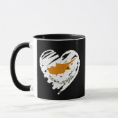 I Liebe Zypern - zyprisches Flaggenherz Tasse (Links)