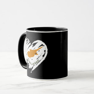 I Liebe Zypern - zyprisches Flaggenherz Tasse