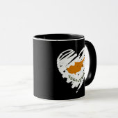 I Liebe Zypern - zyprisches Flaggenherz Tasse (VorderseiteRechts)
