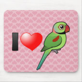 I LiebeAlexandrineParakeets Mousepad (Vorne)
