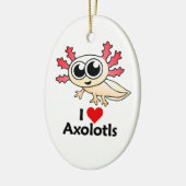 I LiebeAxolotls Keramik Ornament (Links)