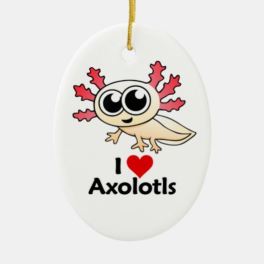 I LiebeAxolotls Keramik Ornament (Vorne)