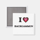 I LiebeBackgammon Magnet (Vorderseite/Rückseite)