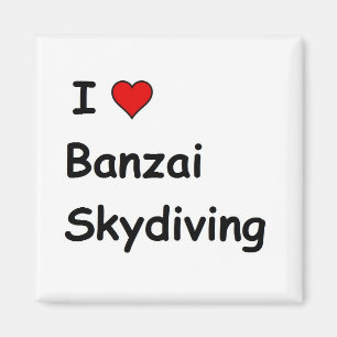 I LiebeBanzai Skydiving Magnet