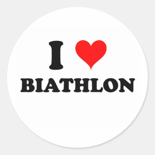 I LiebeBiathlon Runder Aufkleber (Vorderseite)