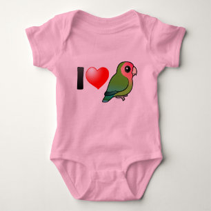 I Liebec$pfirsich-gesichtige Lovebirds Baby Strampler