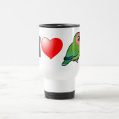 I Liebec$pfirsich-gesichtige Lovebirds Reisebecher (Mittel)