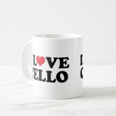 I Liebecello-Geschenk (Herz) Kaffeetasse (Vorderseite Links)