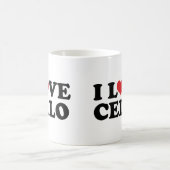 I Liebecello-Geschenk (Herz) Kaffeetasse (Mittel)