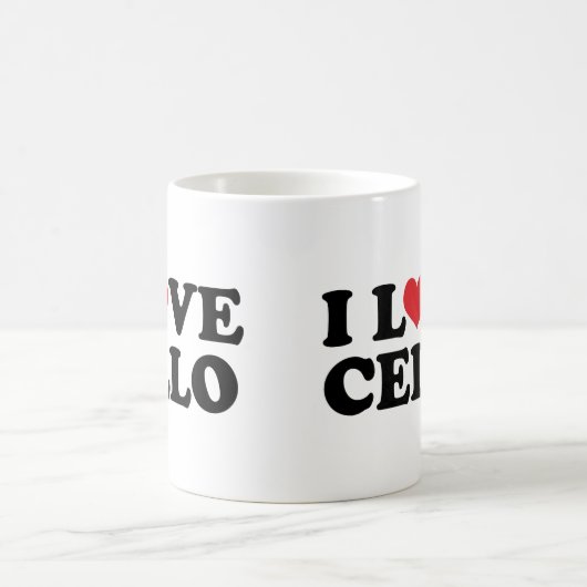 I Liebecello-Geschenk (Herz) Kaffeetasse (Mittel)