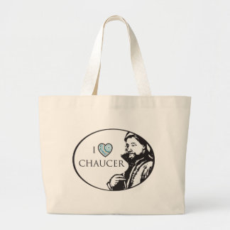I Liebechaucer-Taschen-Tasche Jumbo Stoffbeutel