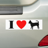 I Liebechihuahuas-Autoaufkleber Autoaufkleber (Auf Auto)
