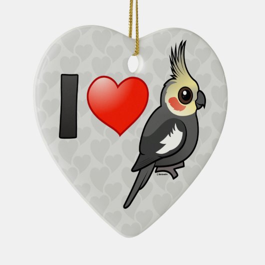 I LiebeCockatiels Keramikornament (Rechts)