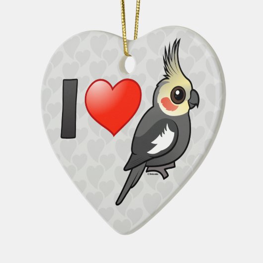 I LiebeCockatiels Keramikornament (Links)