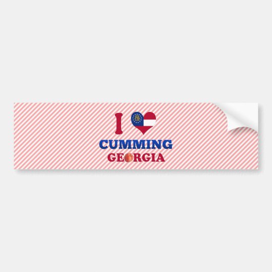 I LiebeCumming, Georgia Autoaufkleber (Vorne)