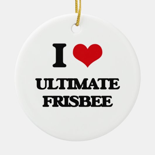 I Liebeentscheidender Frisbee Keramikornament (Vorne)