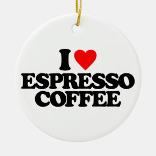 I LIEBEespresso-KAFFEE Keramik Ornament