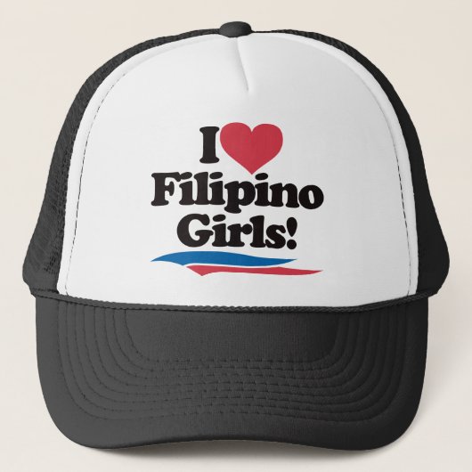 I Liebefilipino-Mädchen Truckerkappe (Vorderseite)