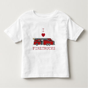 I LiebeFiretrucks Kleinkind T-shirt