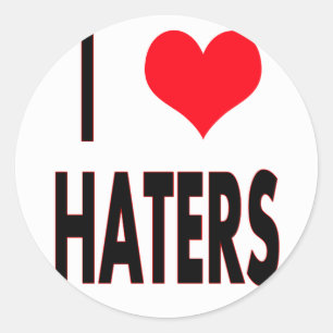 I LiebeHaters Runder Aufkleber