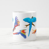 I Liebemacaw-Papageien Jumbo-Tasse (Vorderseite)