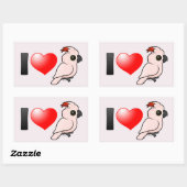 I LiebeMoluccanCockatoos Rechteckiger Aufkleber (Blatt)