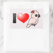 I LiebeMoluccanCockatoos Rechteckiger Aufkleber (Tasche)