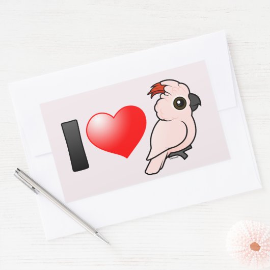 I LiebeMoluccanCockatoos Rechteckiger Aufkleber (Umschlag)