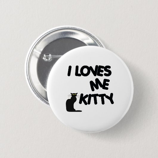 I Lieben ich Kitty Button (Vorne & Hinten)